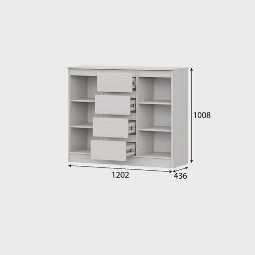 Комод «Бриз 1», 4 ящика, 2 дверцы